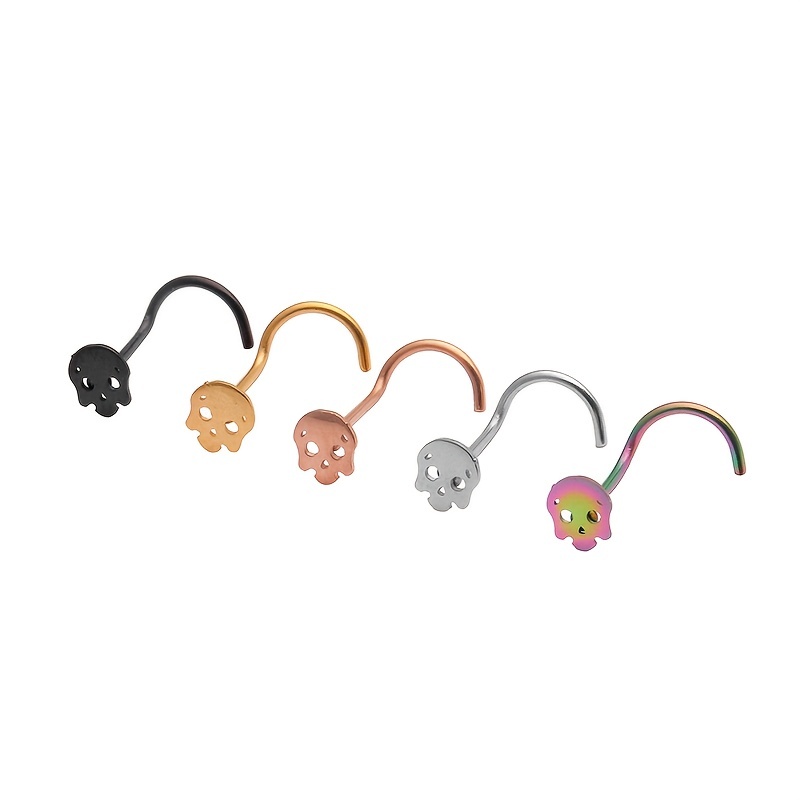 Skull sales nose stud