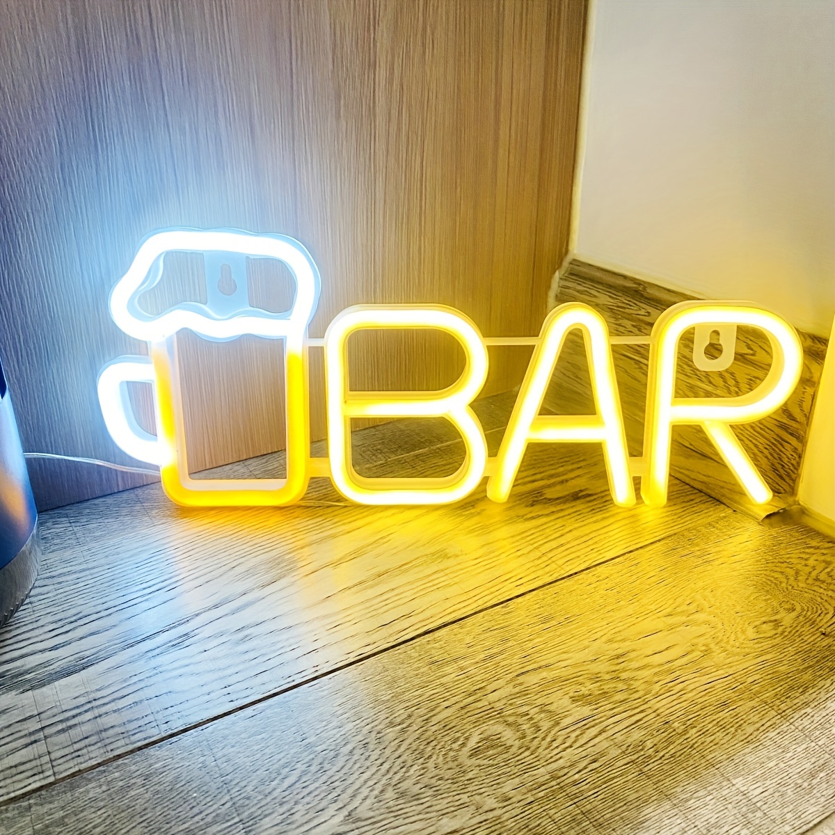 Letrero de neón de bar, luz LED de neón de cerveza para decoración de  pared, letreros de barra de neón alimentados por USB, luces de neón de  barra de