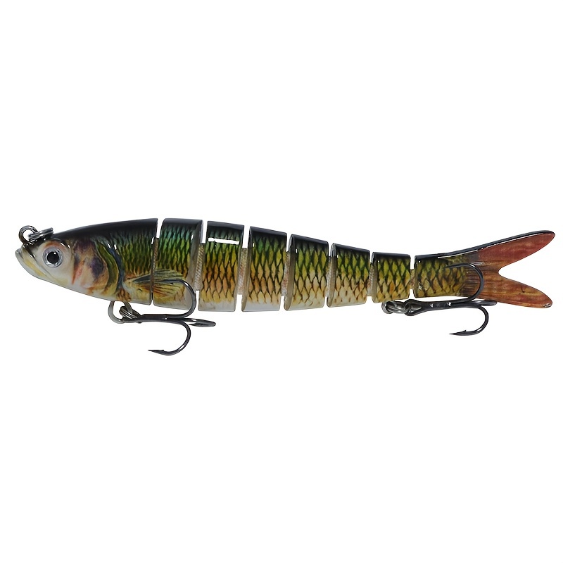 1pc 5.31inch/1.52oz Realistic Fishing Lures With 2 Treble Hooks,  Multi-jointed Swimbait, Suitable For Sea Fishing