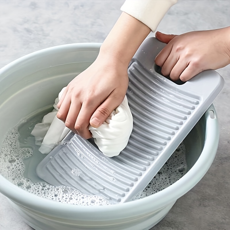  Housoutil Anti- Slip Washboard Plastic Washboard, Non Slip Wash  Board For Hand Washing Cloths, Hand Washing Board Hand Washing Clothes Tool  for Small Clothing Underwear Wash Basin (Grey) : Home 