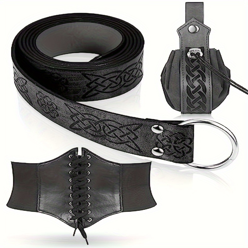 3 Pièces/ensemble Ceinture Large Viking Pour Hommes - Temu Switzerland