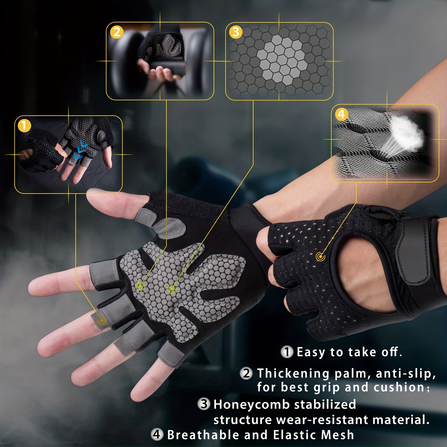 Mesh Workout Gloves