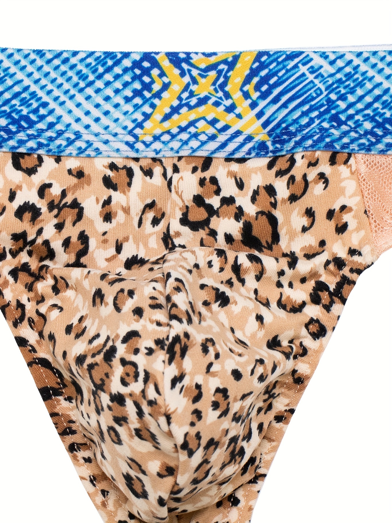 Leopard Print Open Back Sexy Jockstraps Underwear Low - Temu