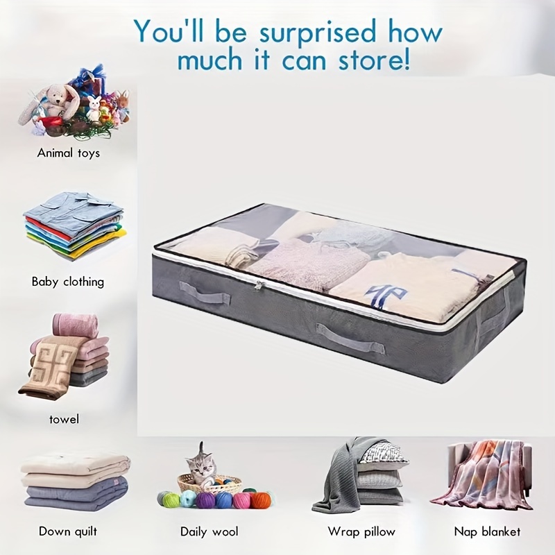 Under Bed Storage Quilt Blanket Clothing Clothes Foldable Storage