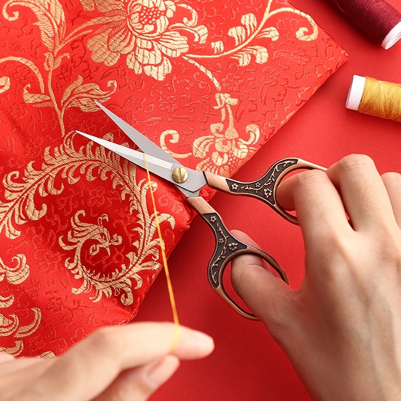 Plum Flower Retro Handmade Scissors Cutting Thread Head - Temu