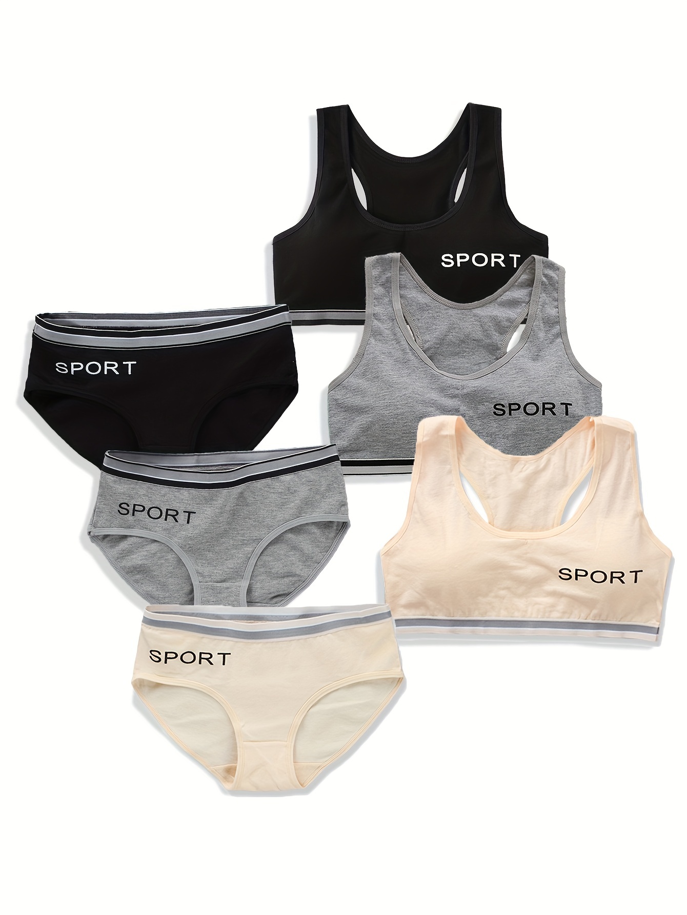 New girls development sport bra set student sports underwear