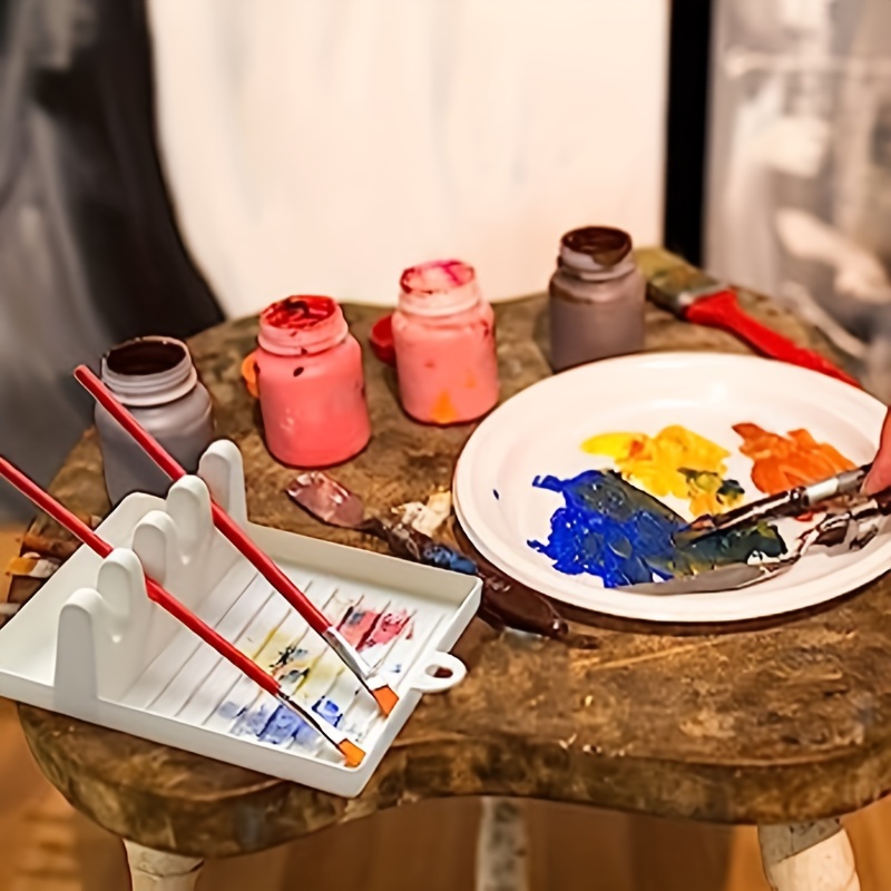 Paint Brush Holder With 4 Slots Brush Rest Holder Watercolor - Temu