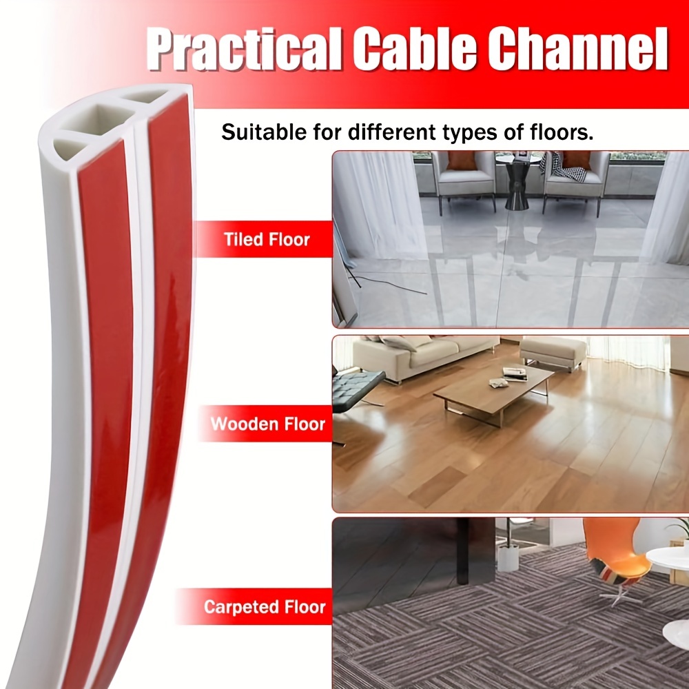 Floor Cord Cover Self adhesive Floor Cable Cover Extension - Temu