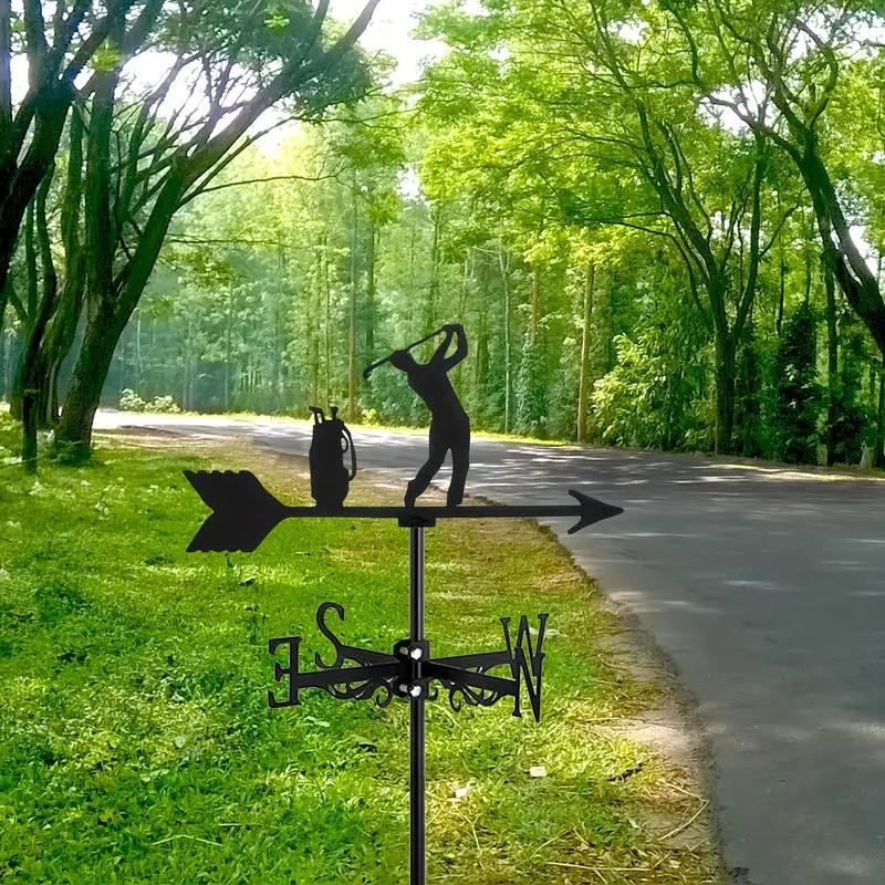 AMITVA Metal Weather Vane with Fox Silhouette Weathervane Wind AMITVA Metal Weather Vane with Fox Silhouette Weathervane Wind