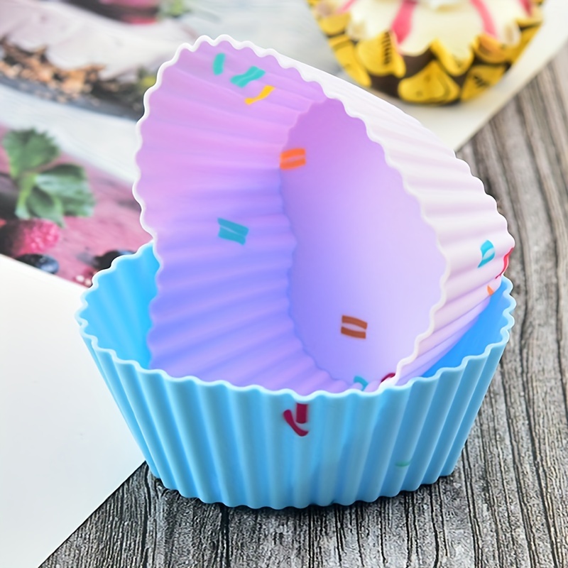 Silicone Mold Heart Shape Cupcake Muffin Cup Baking Cookie Egg