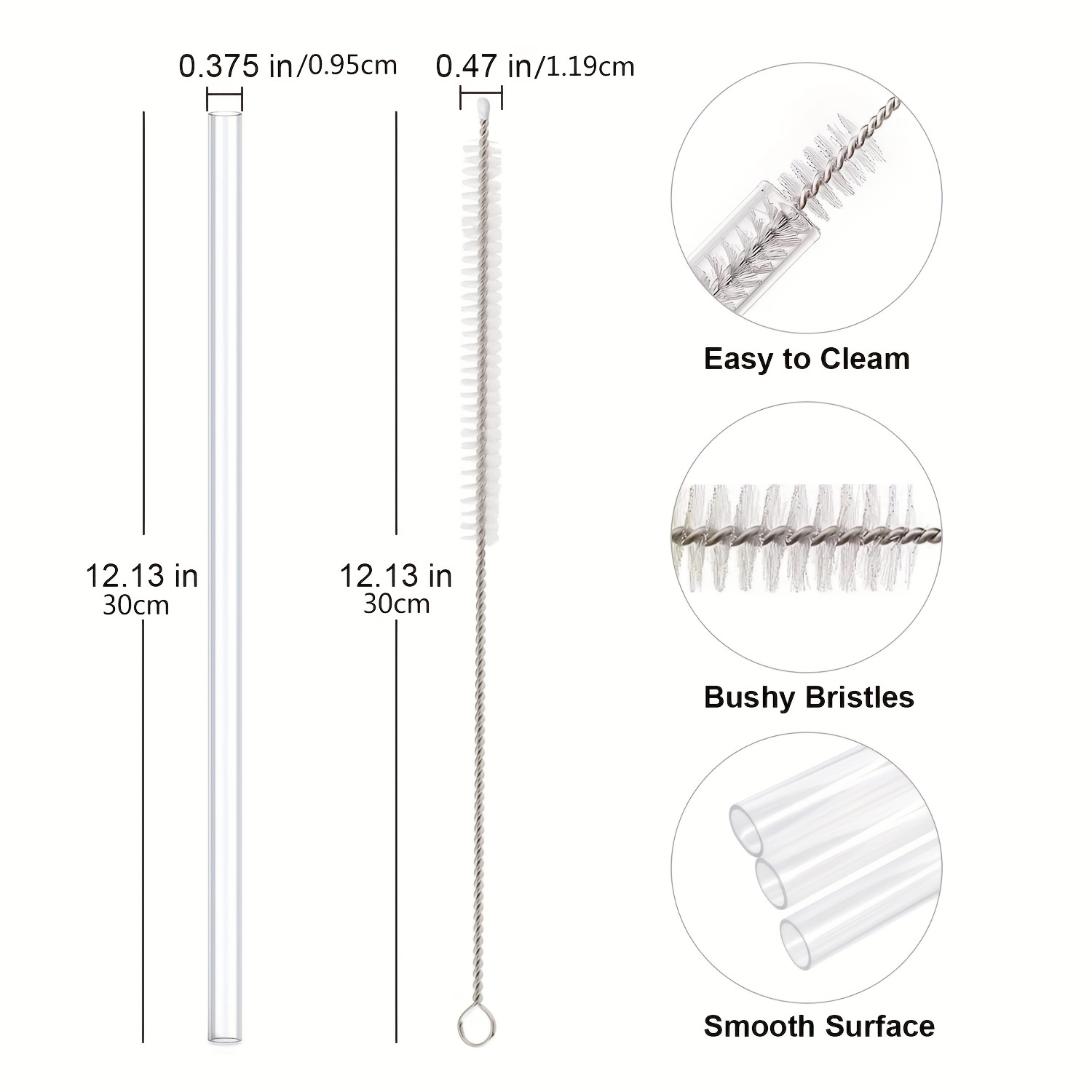 Anti Wrinkle Straw Reusable Glass Straw For Stanley Cup Anti - Temu Israel