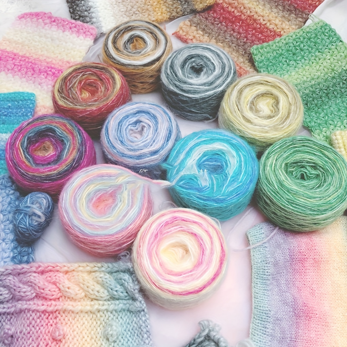  1PCS Gradient Spray Wool Yarn,Gradient Colorful Yarn,Multi  Color Yarn for Crocheting,Soft Yarn for Knitting for Crocheting  Sweater,Gloves,Scarf,DIY Toys.