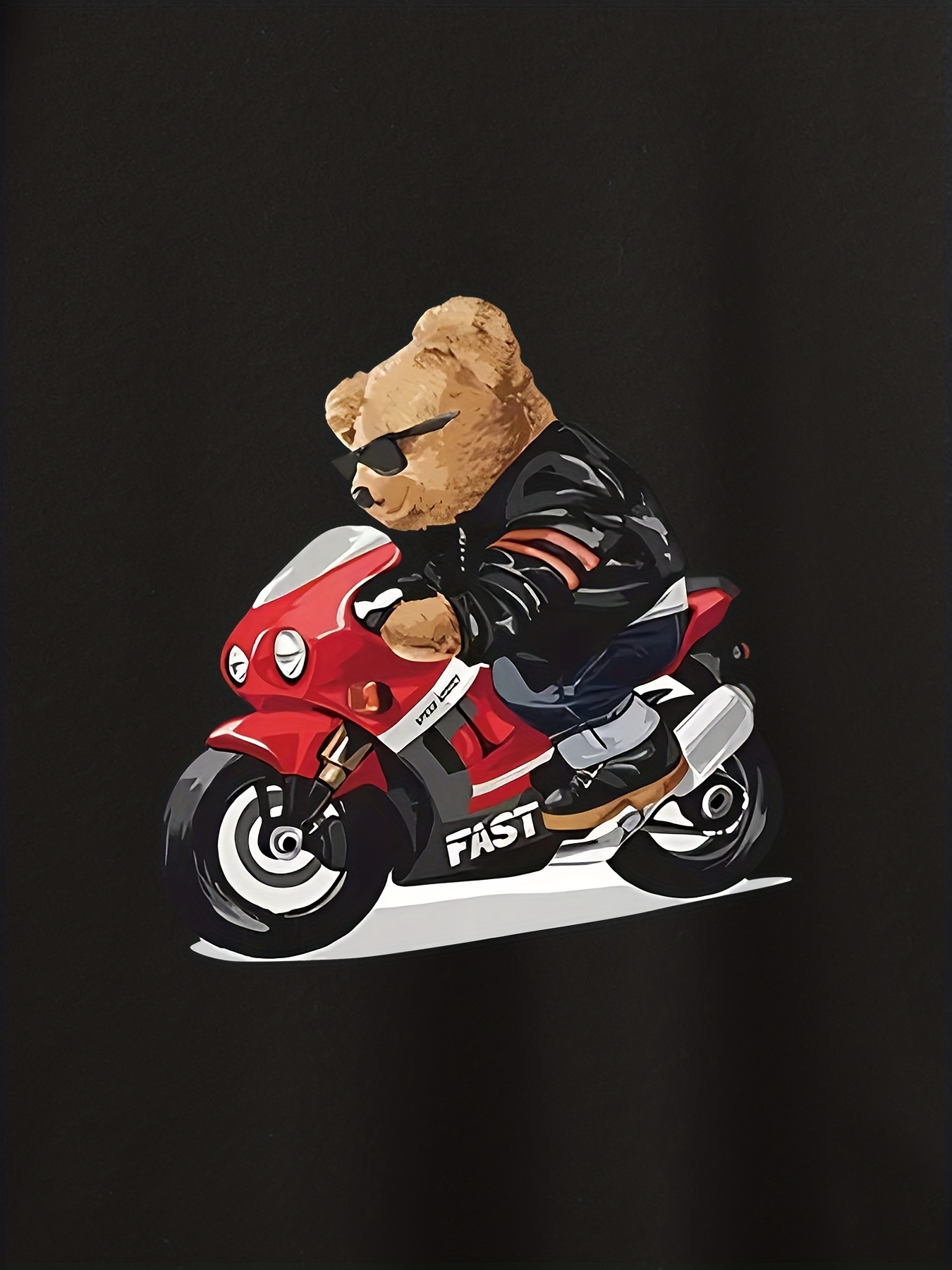 Plus Size Men's Cool Teddy Bear Riding Motorcycle Pullover Drawstring  Hoodie, Oversized Loose Clothing For Big And Tall Guys - Temu Philippines