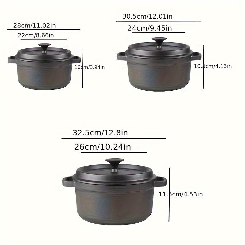 Cast Iron Stew Pot, Thickened Double Ear Cast Iron Soup Pot, Non-stick,  Multi-purpose Stew Pot, Safe For Soup, Milk, Food, Kitchenware, Kitchen  Items - Temu
