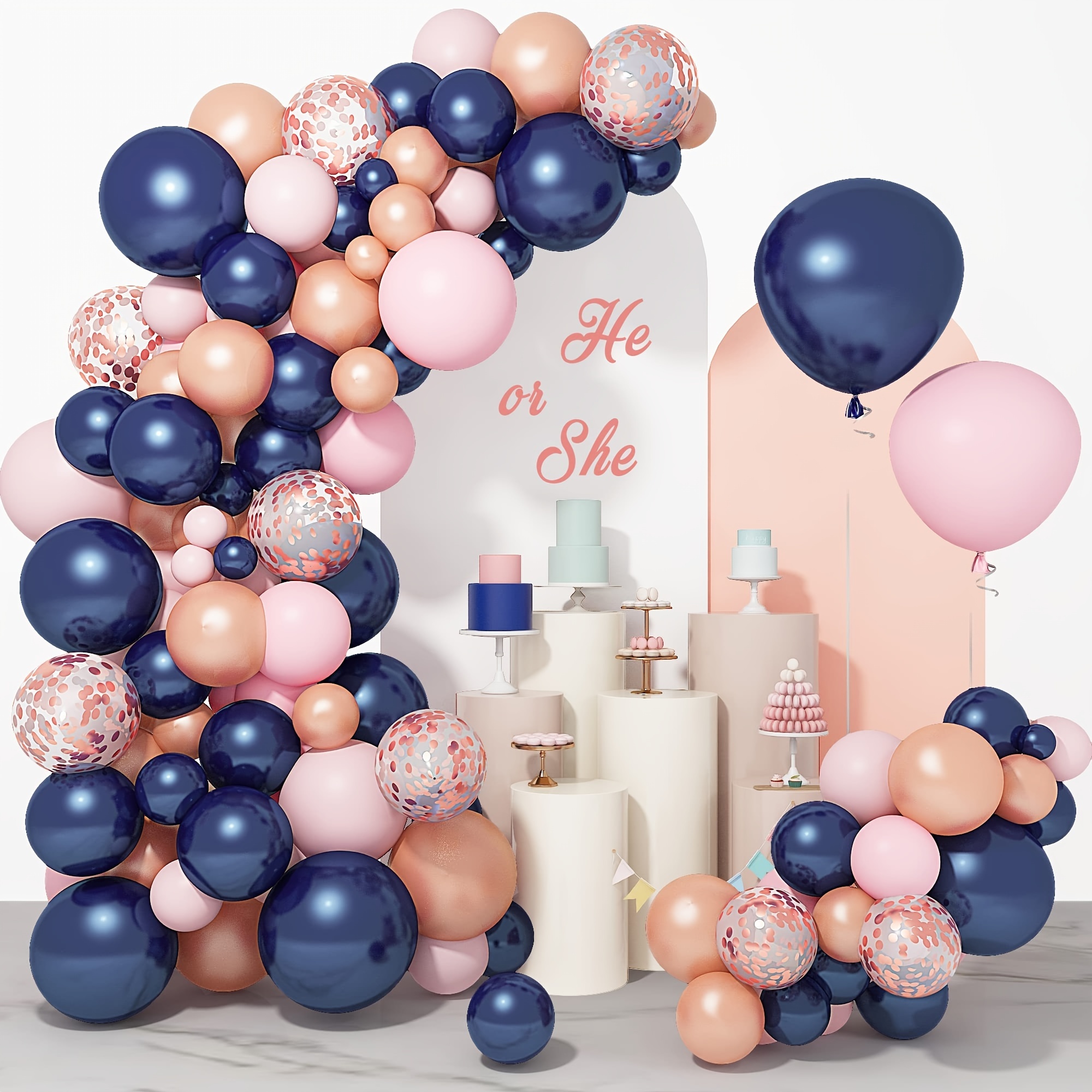 Kit de arco de globos azul y rosa / Kit de revelación de género / Perfecto  para baby shower / Decoraciones de cumpleaños Globo Guirnalda -  España