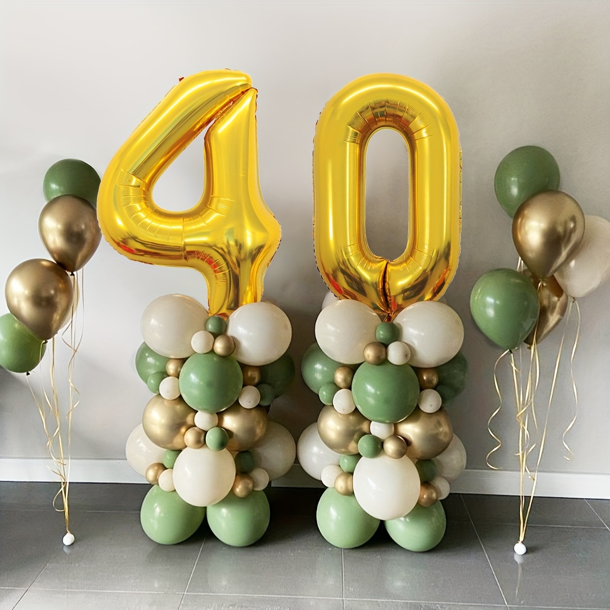 Set, Globo 40 Cumpleaños Verde 40 Cumpleaños Decoración 40 Años Cumpleaños  Decoración Fiesta Feliz Cumpleaños Pancarta Hombre Y Mujer 40 Cumpleaños Ve