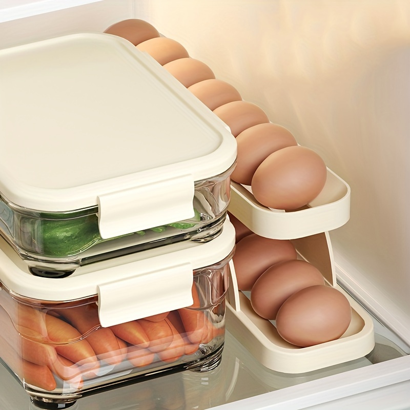 Slide Egg Box Refrigerator Side Door Special Double Layer - Temu