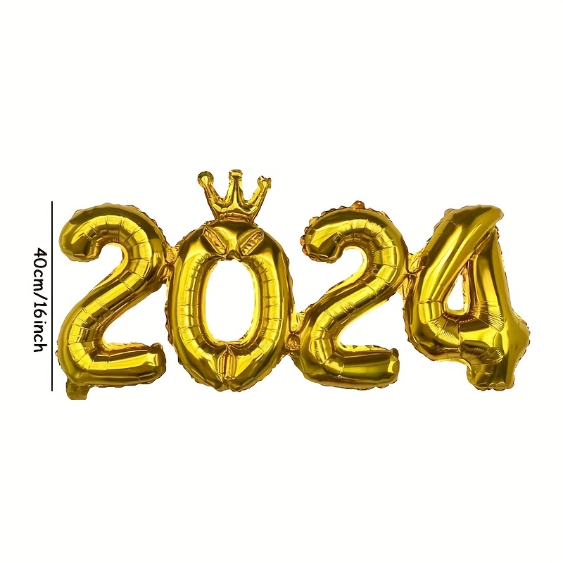 Ballons En Aluminium Numérotés Du Nouvel An 2024, Décorations De