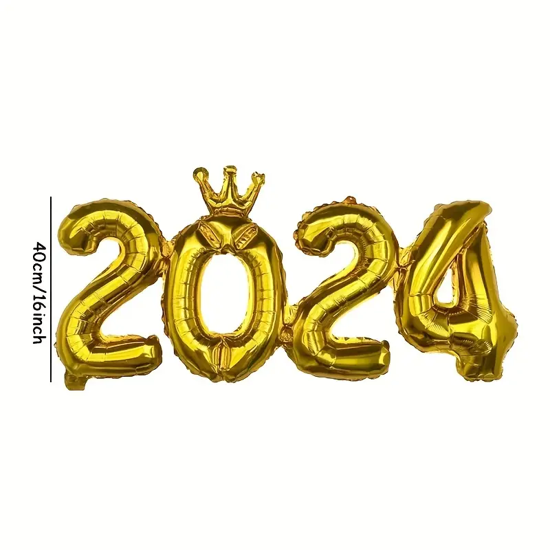 Ballons En Aluminium Numérotés Du Nouvel An 2024 Décorations