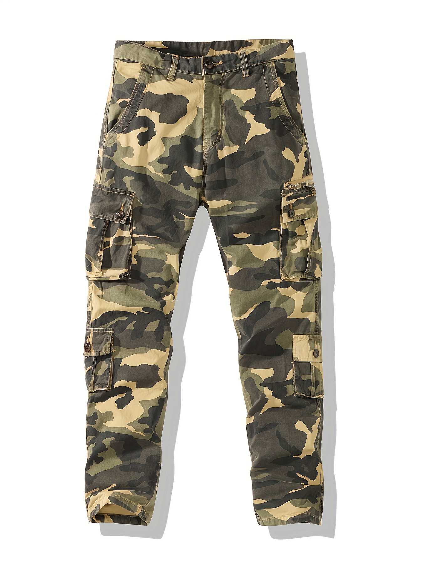 Trendy Camouflage Color 100% Cotton Cargo Pants Men's Camo - Temu Canada