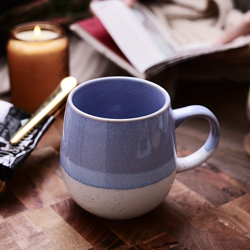 Ceramic Large Latte Mug - Microwavable, Porcelain Coffee Cups With