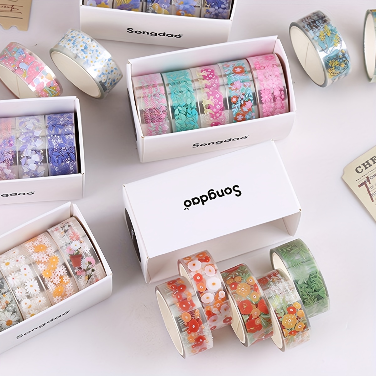 Cute Character Transparent Washi Tape, Masking Tape, Scrapbooking