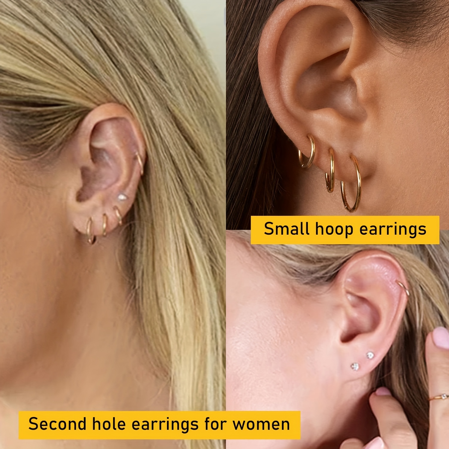 Stainless steel endless hoop on sale earrings