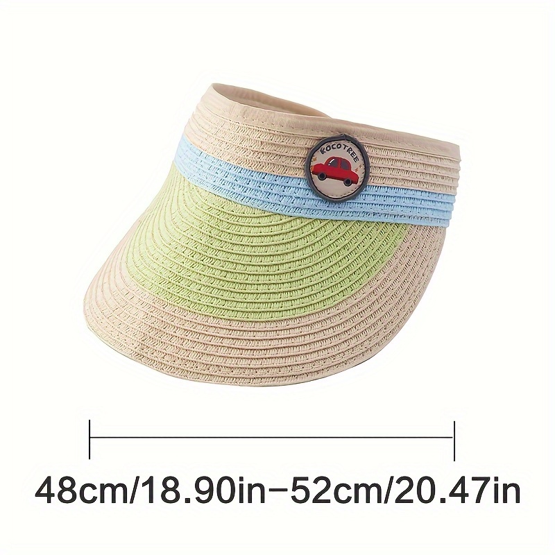 Baby Sun Hat Uv Protection Empty Baby Woven Straw - Temu