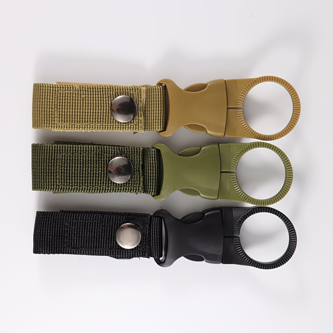Tactical Water Bottle Buckle Belt Clip Carabiner Hook Holder Nylon Outdoor  Gear