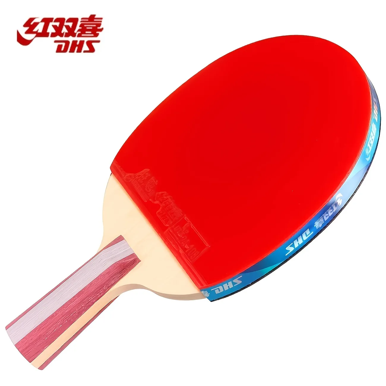Dhs Ping Pong Racquet, 5 Stars Double Sided Reverse Rubber Table Tennis Racket For Competition Training H5006