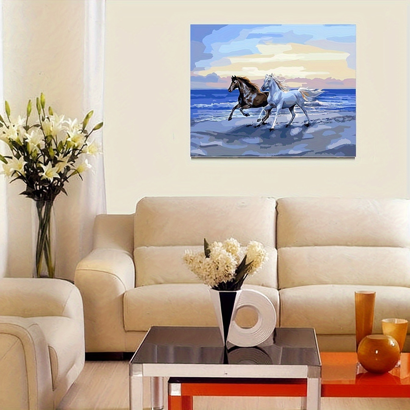 Diy Digital Canvas Oil Painting Adults Kids, Paint By Number Kits, Numbers  Painting, Painting Numbers Adults For Home Decorations - Horse Walking By  The Sea (without Frame) - Temu Philippines