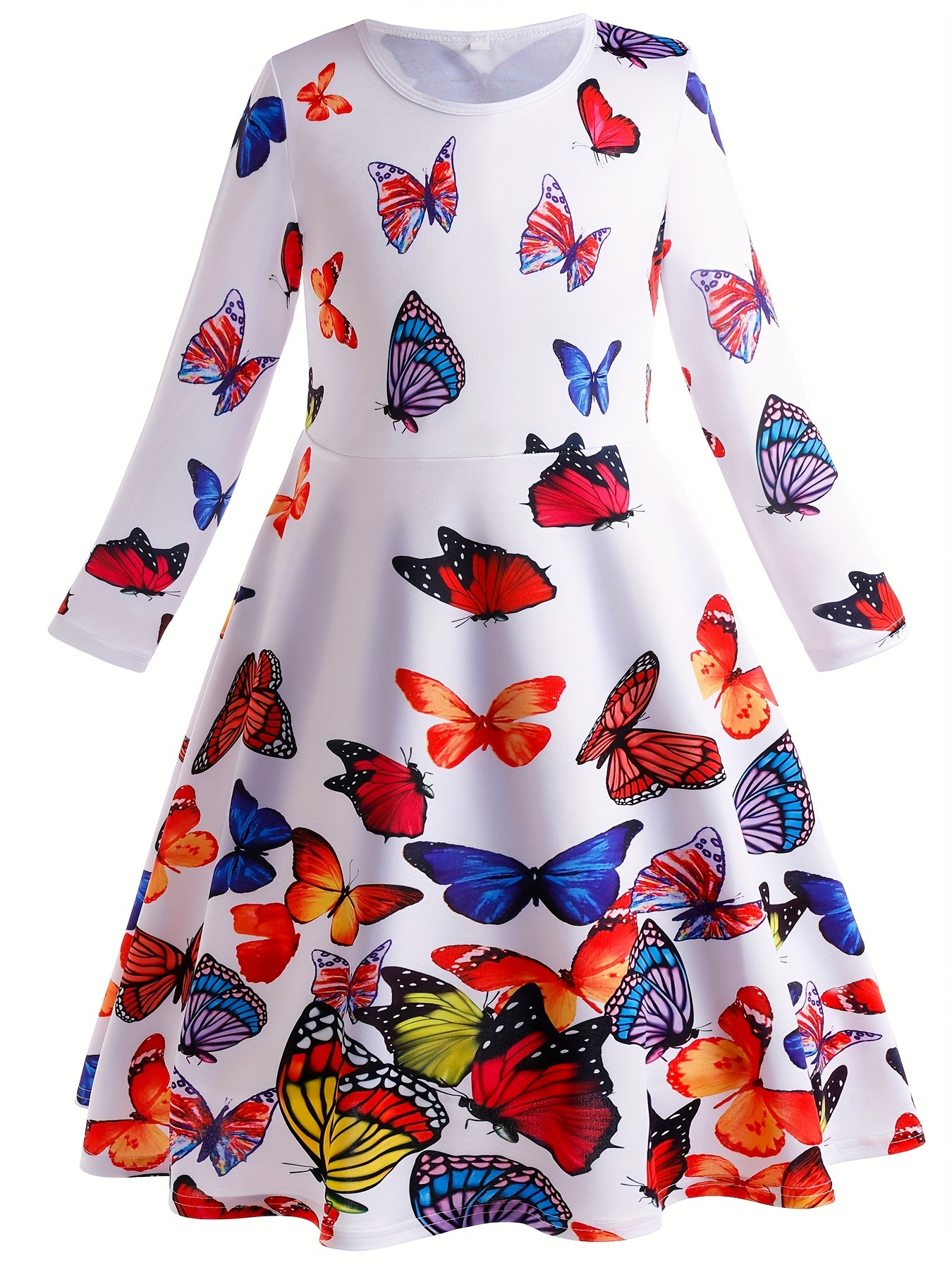 Long sleeve butterfly outlet dress