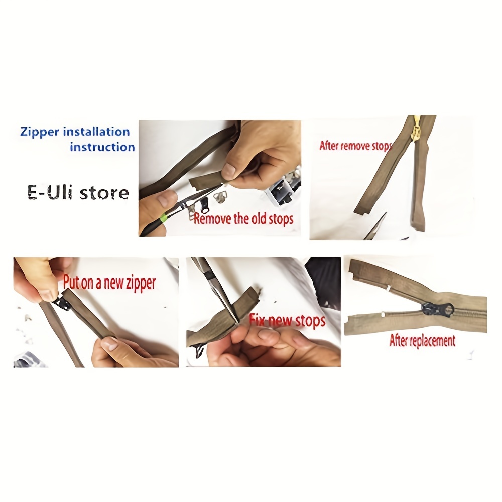 Upgraded Zipper Repair Kit, Universal Zipper Pull Replacement Kit, Include  Zipper Pull Kit, Instant Zipper Plier, Easy Install, Zipper Fix Kit for