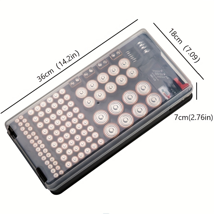 The Battery Organizer And Tester With Cover Battery Storage - Temu