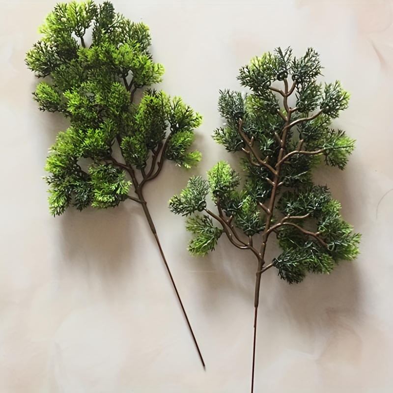 Artificial Pine Cypress Leaves Branch Long Faux Pine Cypress - Temu