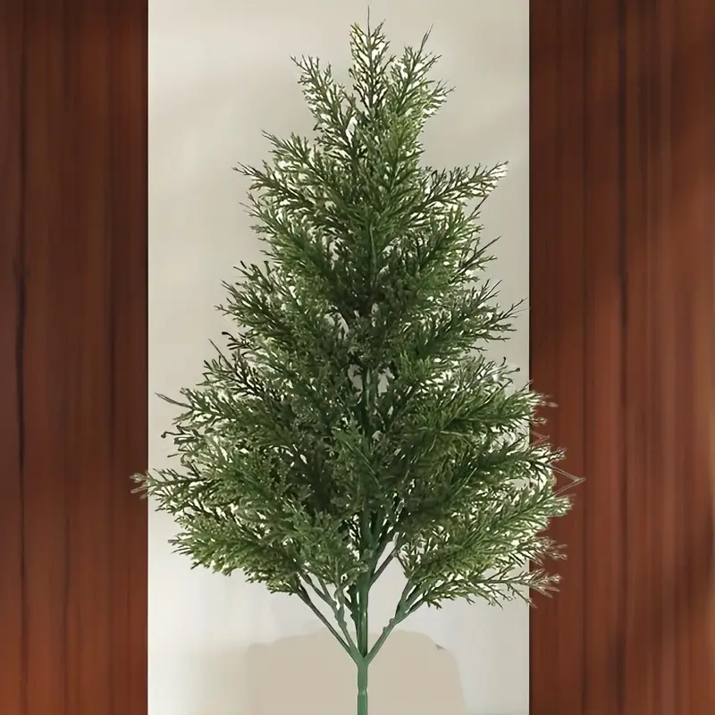 Faux Mini Pine Trees Cedar Stems Small Artificial Christmas - Temu
