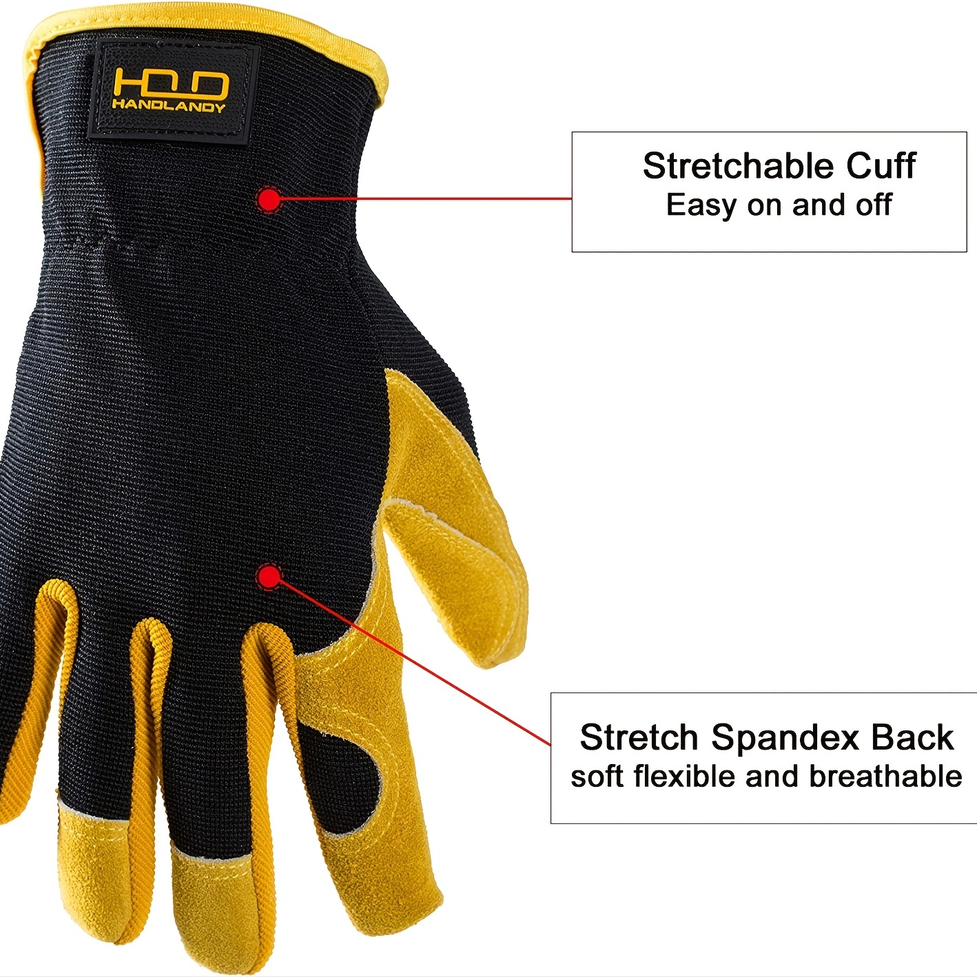 Premium Leather Work Gloves For Men Women Utility Safety - Temu