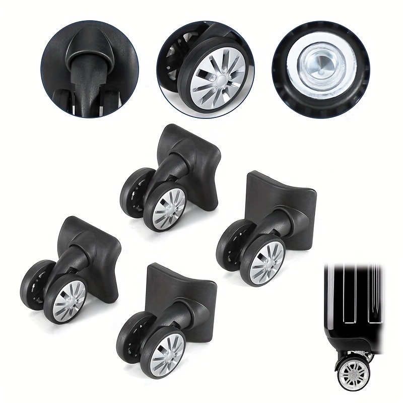 4Pcs Luggage Suitcase Wheels Replacement Set 360° Swivel Casters Repair  Tools