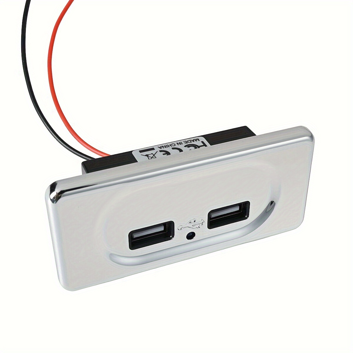 Triple 3.1A Dual USB Port Charger Voltmeter 12V Socket Panel Mount