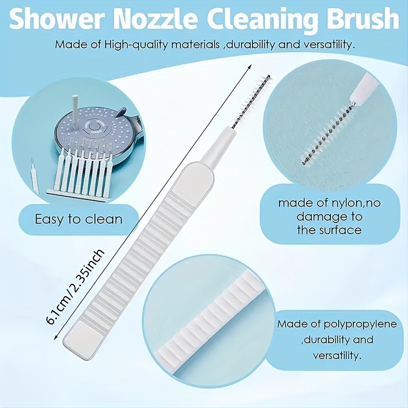 20Pcs Mini Nylon Bristle Cleaning Brush,Small Hole Shower Head Cleaning  Brush