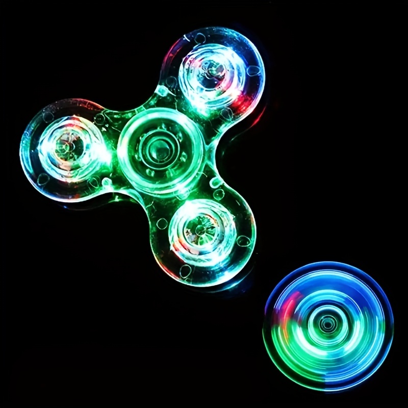 Éclairé Transparent Fidget Spinner Décompression Lumineux - Temu