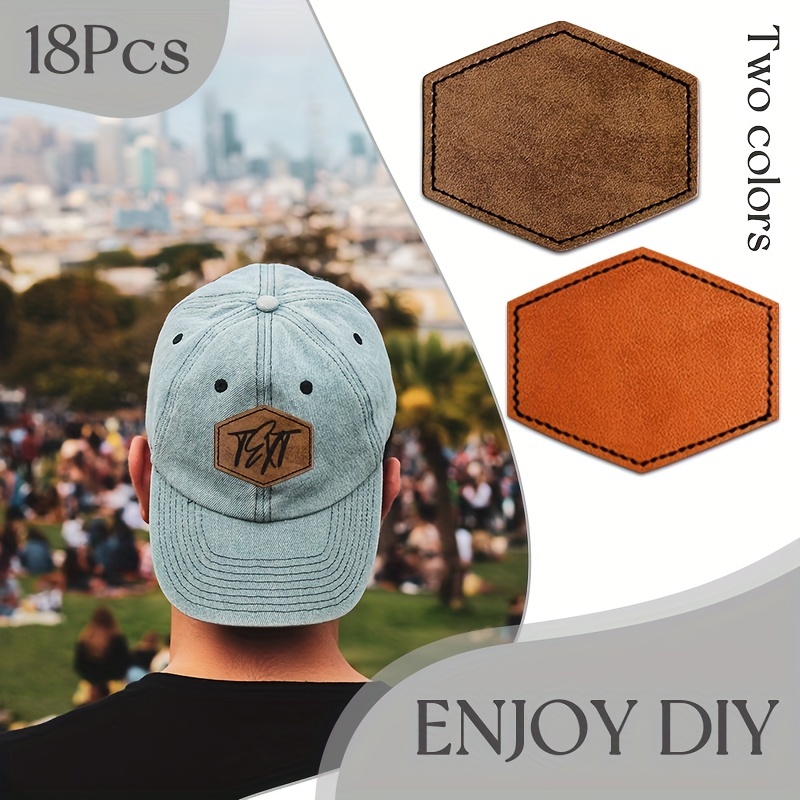 Blank Leatherette Hat Patches With Adhesive 6 Styles Faux - Temu