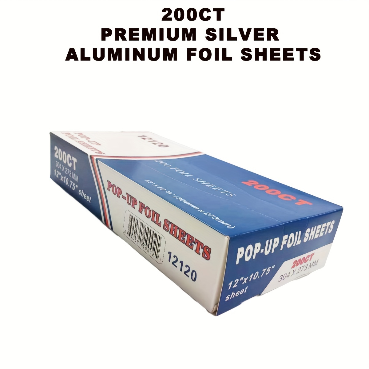 Aluminum Pre Cut Foil Pop up Sheets Premium 12x10-3/4