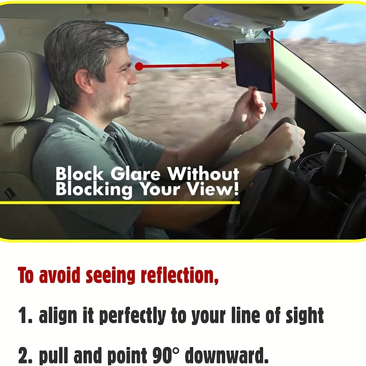 Night Anti Glare Visor 2 In 1 Sun Block Shield For Driving Goggles