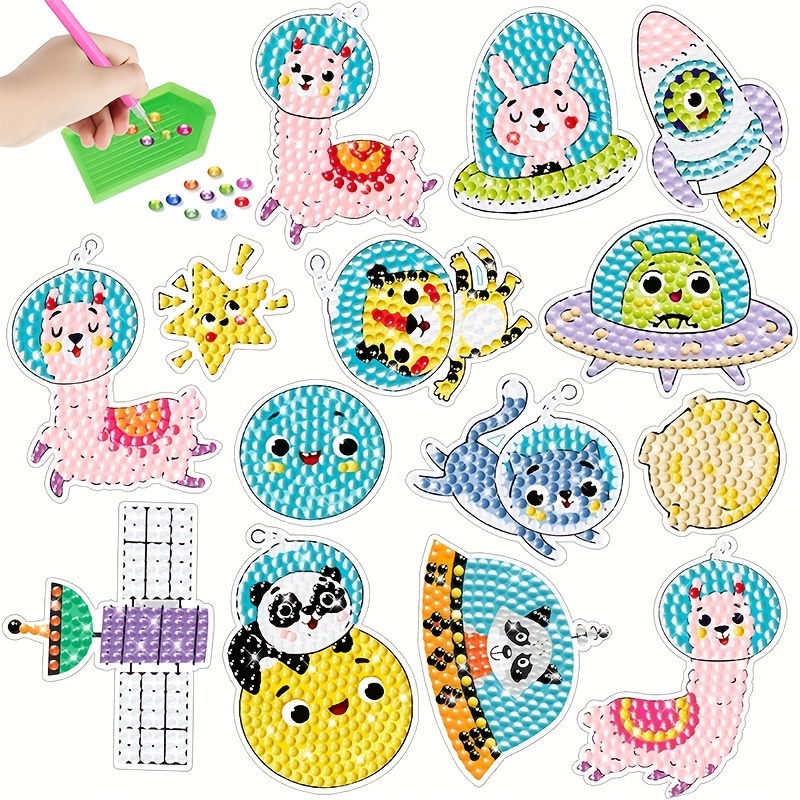 19pcs 5d Diamond Painting Stickers Kits For Kids Arts And - Temu