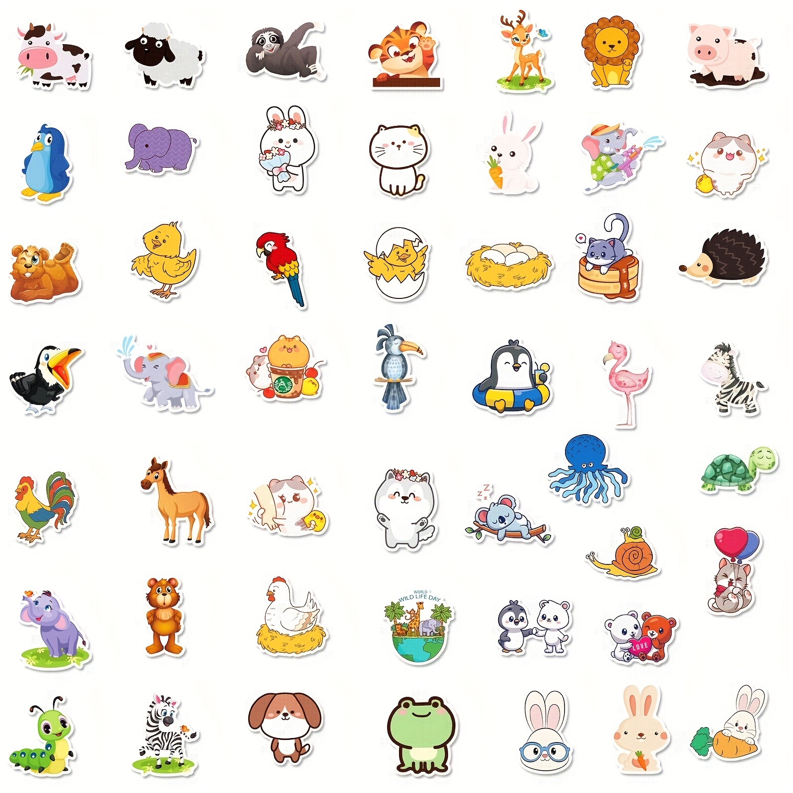 Cute Animal Sticker Pack 4 Sticker for Sale by littlemandyart  Cute easy  drawings, Cute cartoon drawings, Cute little drawings