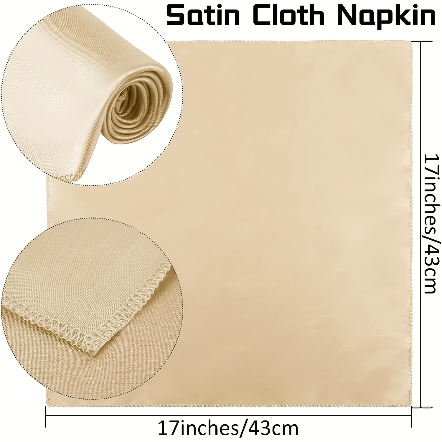 Polyester Napkins Solid Color Napkin Cloth Satin Wedding - Temu