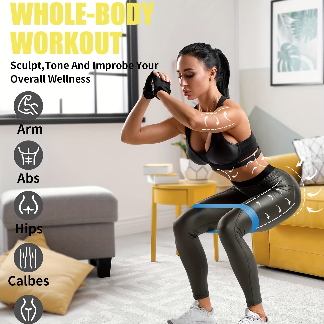 Resistance Loop Exercise Bands For Full body Workouts And - Temu