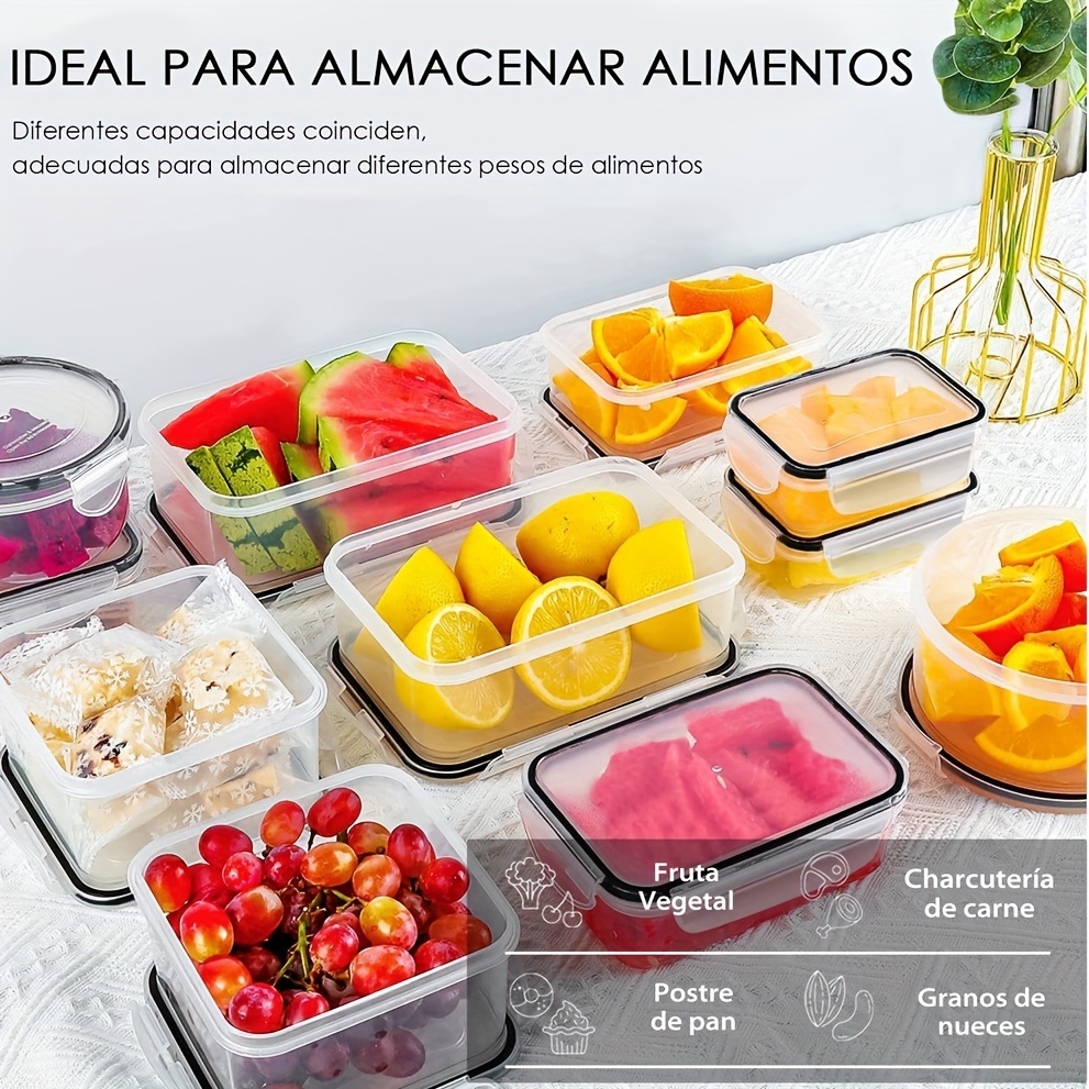 Plastic Food Storage Containers with Lids Food Storage Organizer Boxes, Kitchen Airtight Meal Prep Container Reusable Pantry Organization and  Storage Lunch Box Leak Proof Microwavable Dishwasher Safe 