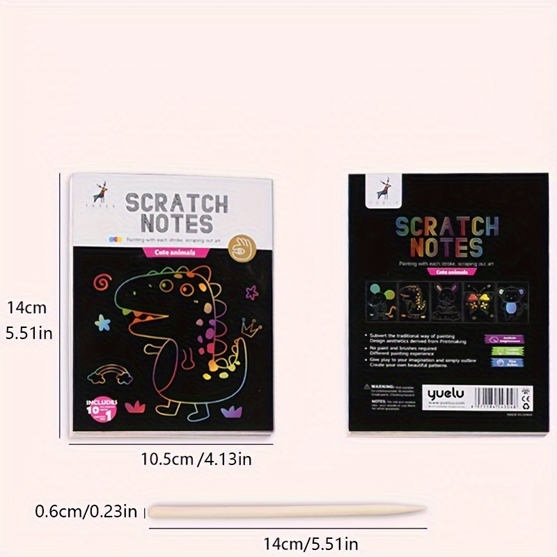 Scratch Art For Kids Magic Rainbow Scratch Papers Two Sided - Temu